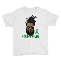 Black Man With Locs Bun Donate Life Youth Tee | Artistshot