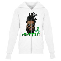 Black Man With Locs Bun Donate Life Youth Zipper Hoodie | Artistshot