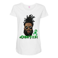 Black Man With Locs Bun Donate Life Maternity Scoop Neck T-shirt | Artistshot