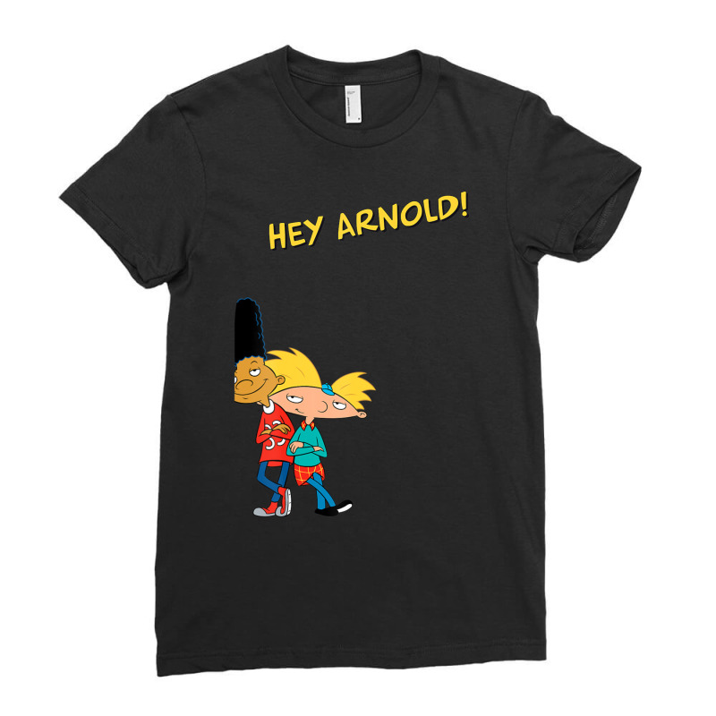 Hey Arnold Arnold And Gerald Ladies Fitted T-Shirt by cm-arts | Artistshot