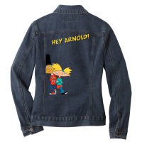 Hey Arnold Arnold And Gerald Ladies Denim Jacket | Artistshot