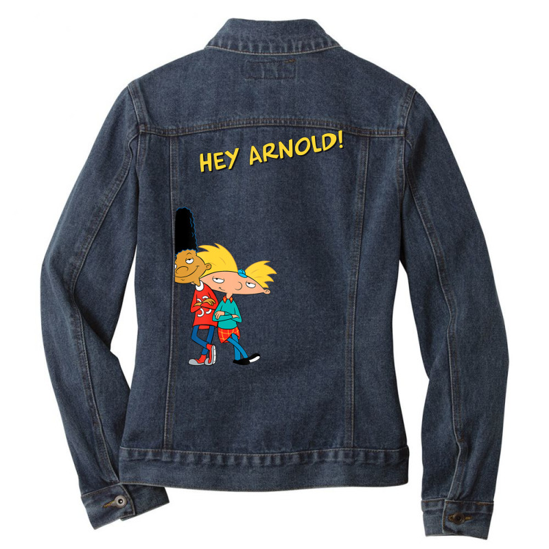 Hey Arnold Arnold And Gerald Ladies Denim Jacket by cm-arts | Artistshot