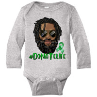 Black Man With Locs Donate Life Long Sleeve Baby Bodysuit | Artistshot