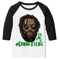 Black Man With Locs Donate Life Youth 3/4 Sleeve | Artistshot