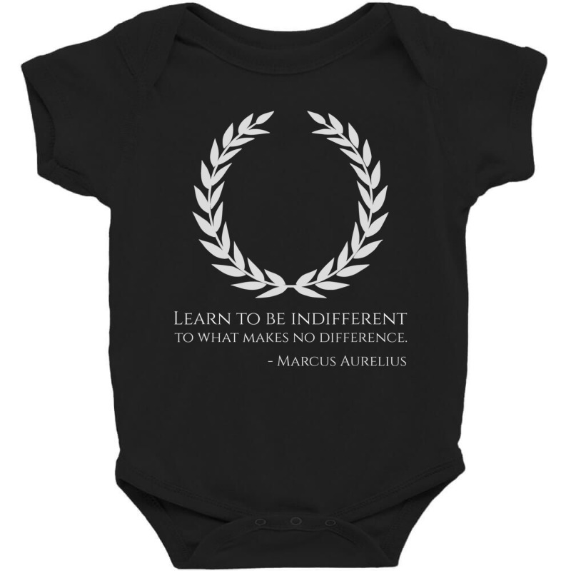 Classical Rome Stoic Philosophy Caesar Marcus Aurelius Quote Baby Bodysuit by cm-arts | Artistshot