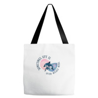 Funny Whale Pun Life Is Overwhelming Tote Bags | Artistshot