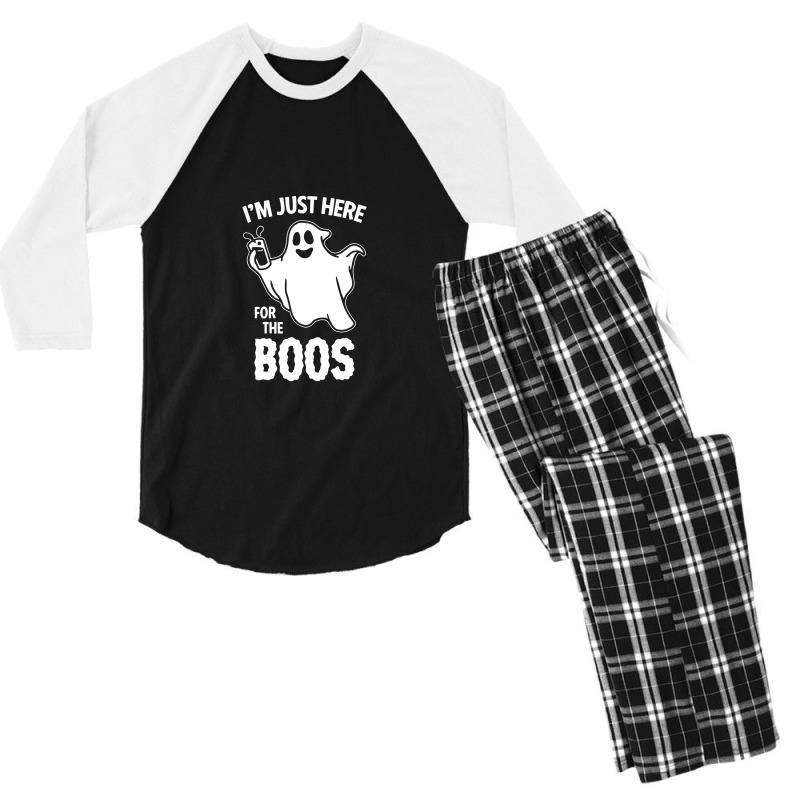 Here For The Boos Men's 3/4 Sleeve Pajama Set | Artistshot