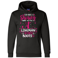 My Knight In Shining Funny Lineman Wife Women Girls Pullover Hoodie Champion Hoodie | Artistshot