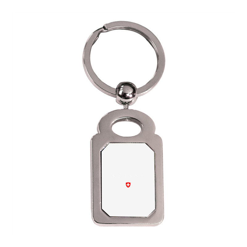 Switzerland Suisse Xo4u Original Silver Rectangle Keychain | Artistshot