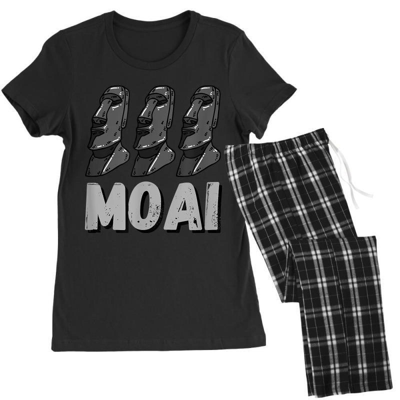 Moai Statues Easter Island Rapa Nui Heads Pacific Mystery Women's Pajamas Set | Artistshot