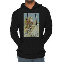 Santa Claus Delivering Toys To Homes Illustration (1909) Lightweight Hoodie | Artistshot