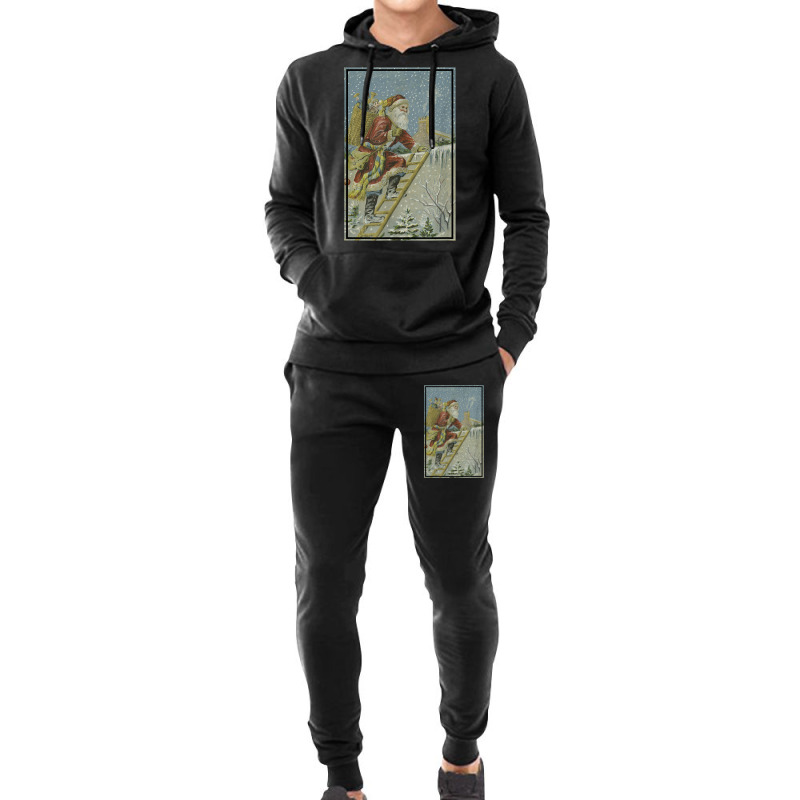 Santa Claus Delivering Toys To Homes Illustration (1909) Hoodie & Jogger set by August | Artistshot