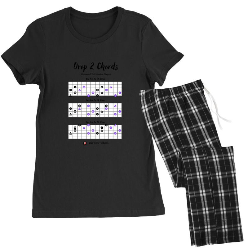 Guitar Chords Drop 2 Dominant 7 Flat Five Women's Pajamas Set by KristieDavis | Artistshot