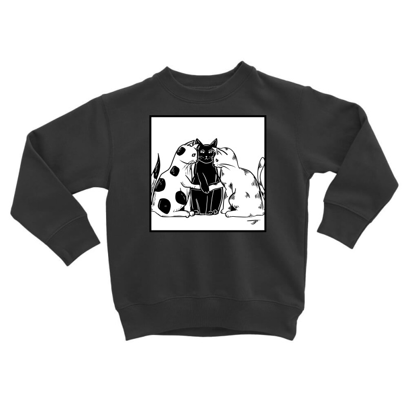 Inktober Day 29 United   Plotting Trio Of Cats New Toddler Sweatshirt by ASEP | Artistshot