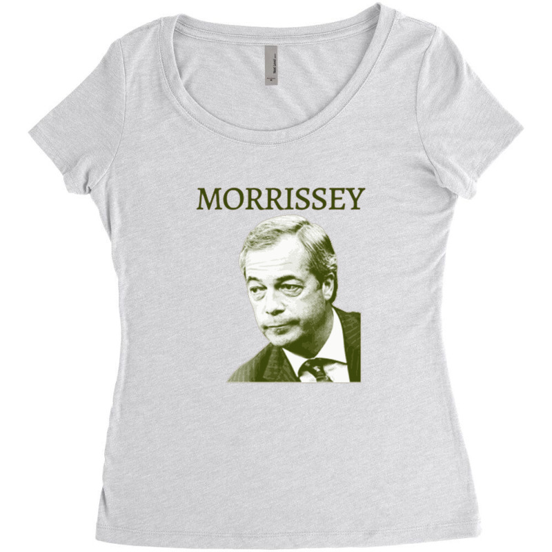 Morrissey Nigel Farage Parody Design Women's Triblend Scoop T-shirt by XerxesPrice | Artistshot