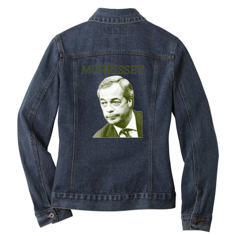 Morrissey Nigel Farage Parody Design Ladies Denim Jacket by XerxesPrice | Artistshot