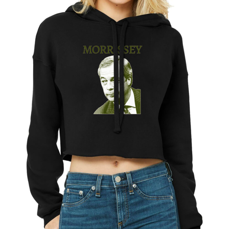 Morrissey Nigel Farage Parody Design Cropped Hoodie by XerxesPrice | Artistshot