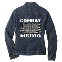 Us Army Combat Medic , Perfect Veteran Medical Military Ladies Denim Jacket | Artistshot