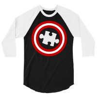 Autism Awareness  Captain Autism T Shirt 3/4 Sleeve Shirt | Artistshot