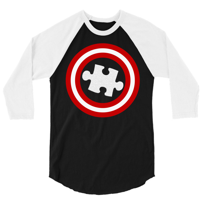 Autism Awareness  Captain Autism T Shirt 3/4 Sleeve Shirt | Artistshot