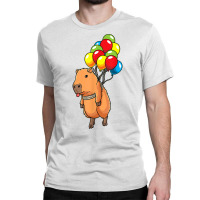 Capybara Giant Cavy Rodent With Balloons Capybara T Shirt Classic T-shirt | Artistshot