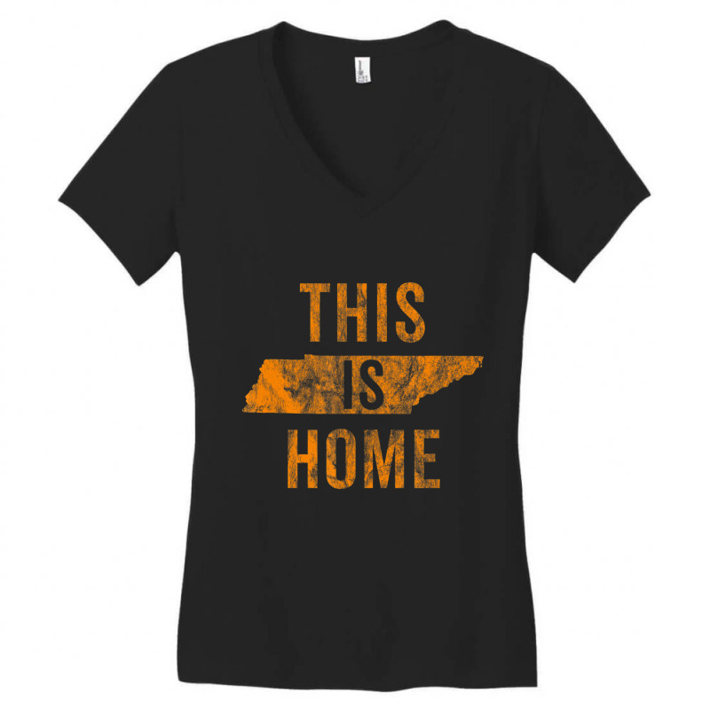 This Is Home Tennessee State Orange Proud Fan Vintage Women's V-Neck T-Shirt by cm-arts | Artistshot