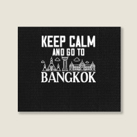 Bangkok Thailand City Skyline Map Landscape Canvas Print | Artistshot