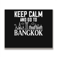 Bangkok Thailand City Skyline Map Metal Print Horizontal | Artistshot