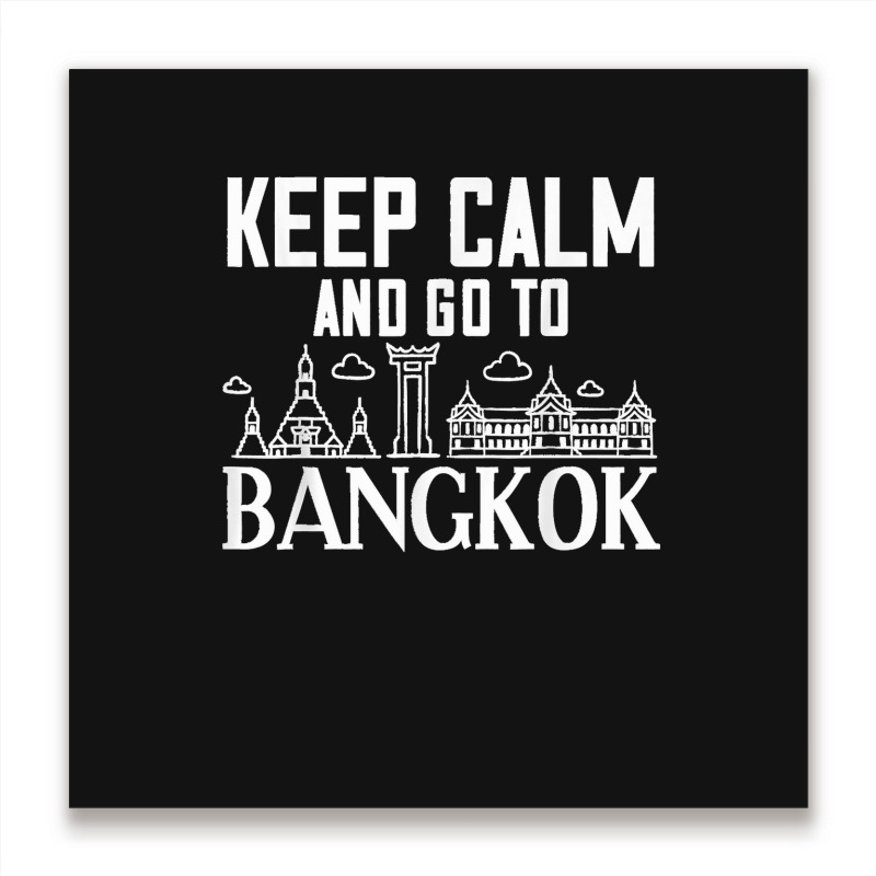 Bangkok Thailand City Skyline Map Metal Print Square by ROMAINEDWILEY | Artistshot