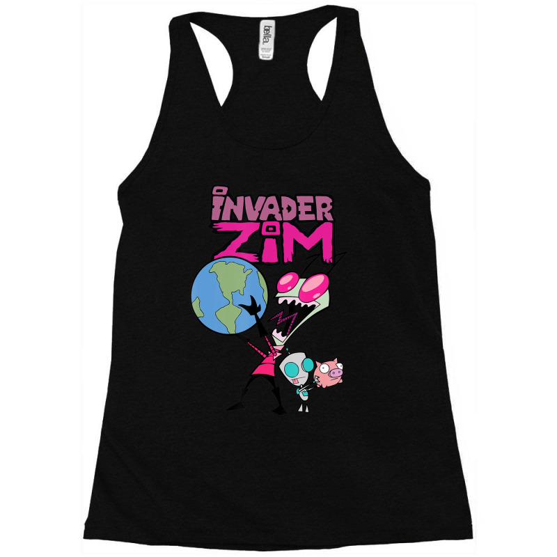 Invader Zim Holding World Racerback Tank by cm-arts | Artistshot