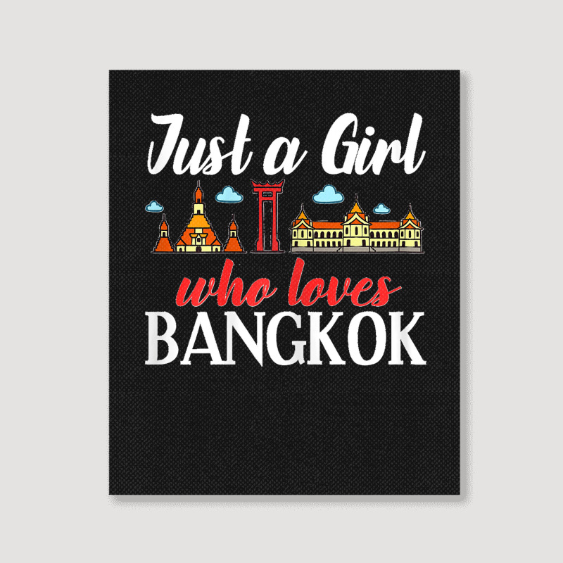 Bangkok Thailand City Trip Skyline Map Portrait Canvas Print by ROMAINEDWILEY | Artistshot