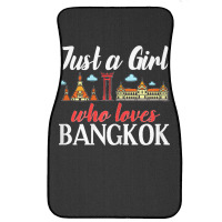 Bangkok Thailand City Trip Skyline Map Front Car Mat | Artistshot