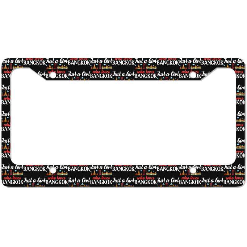 Bangkok Thailand City Trip Skyline Map License Plate Frame by ROMAINEDWILEY | Artistshot