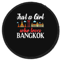 Bangkok Thailand City Trip Skyline Map Round Patch | Artistshot