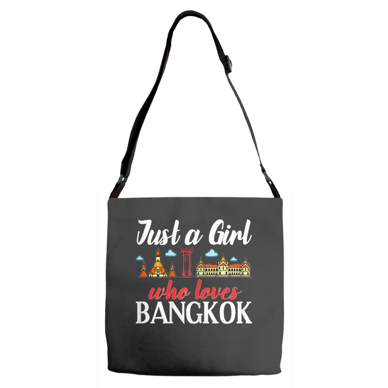 Bangkok Thailand City Trip Skyline Map Adjustable Strap Totes by ROMAINEDWILEY | Artistshot