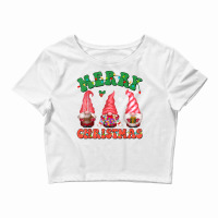 Cute Gnomes Merry Christmas Light Family Gnome Xmas Matching T Shirt Crop Top | Artistshot