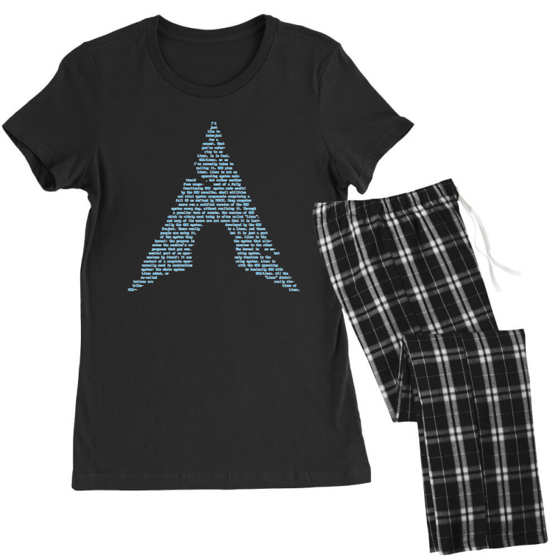 Arch Gnulinux Richard Stallman Interject Pasta Women's Pajamas Set by cm-arts | Artistshot