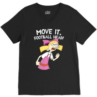 Hey Arnold Helga Move It Football Head V-neck Tee | Artistshot