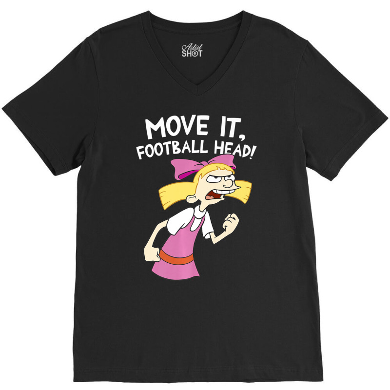 Hey Arnold Helga Move It Football Head V-Neck Tee by cm-arts | Artistshot