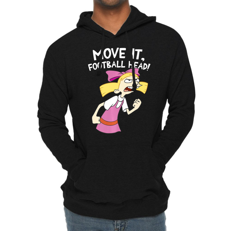 Hey Arnold Helga Move It Football Head Lightweight Hoodie by cm-arts | Artistshot