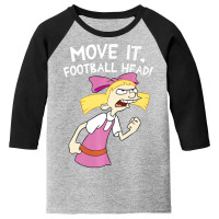 Hey Arnold Helga Move It Football Head Youth 3/4 Sleeve | Artistshot