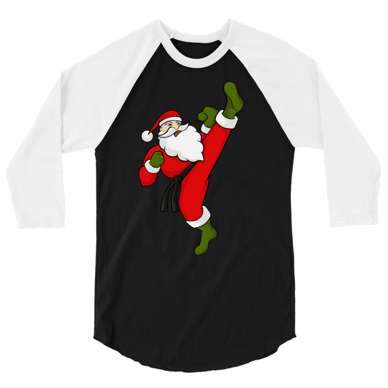 Santa Claus Christmas Taekwondo 3/4 Sleeve Shirt | Artistshot