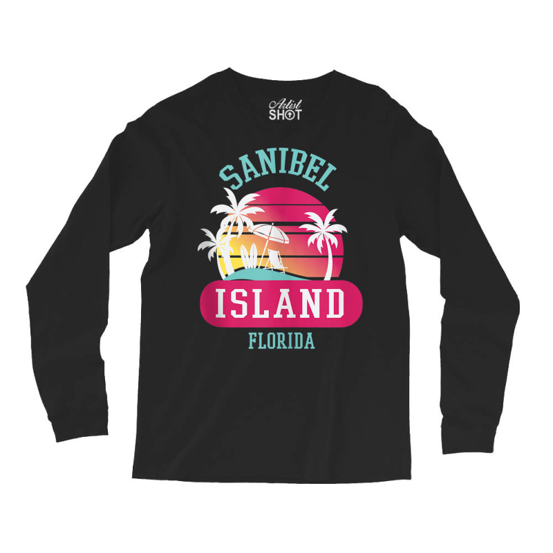 Retrol Cool Sanibel Island Florida Sunny Palm Tree Novelty Tank Top Long Sleeve Shirts by cm-arts | Artistshot