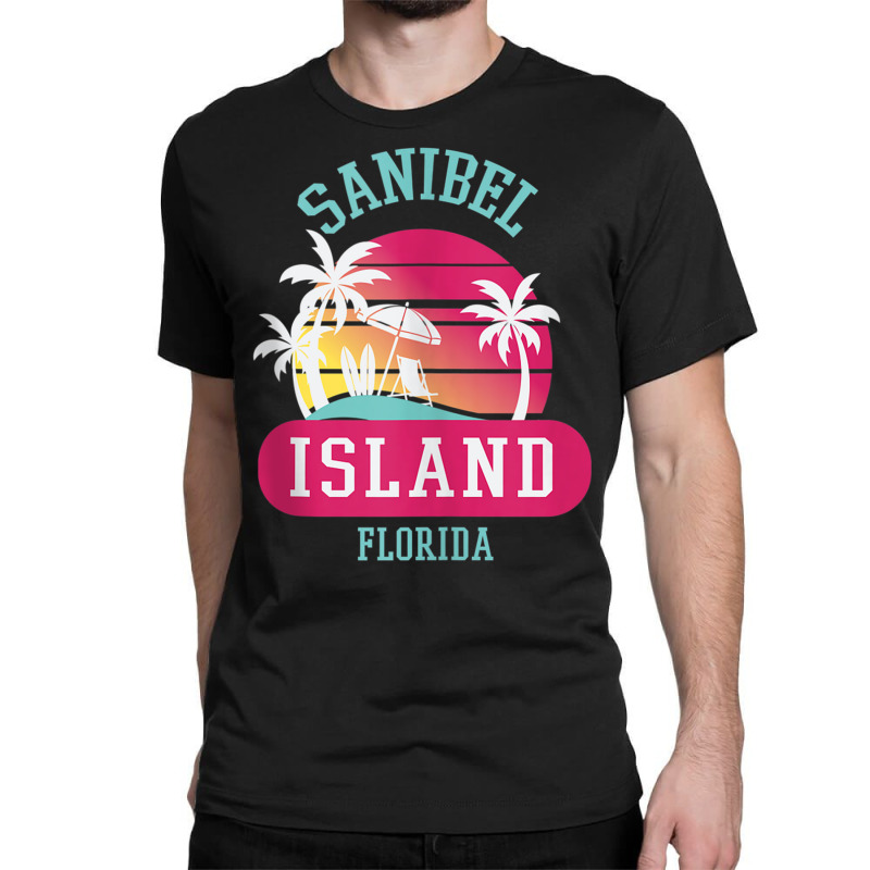 Retrol Cool Sanibel Island Florida Sunny Palm Tree Novelty Tank Top Classic T-shirt by cm-arts | Artistshot