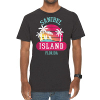 Retrol Cool Sanibel Island Florida Sunny Palm Tree Novelty Tank Top Vintage T-shirt | Artistshot