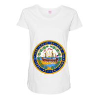 Seal Of New Hampshire Maternity Scoop Neck T-shirt | Artistshot