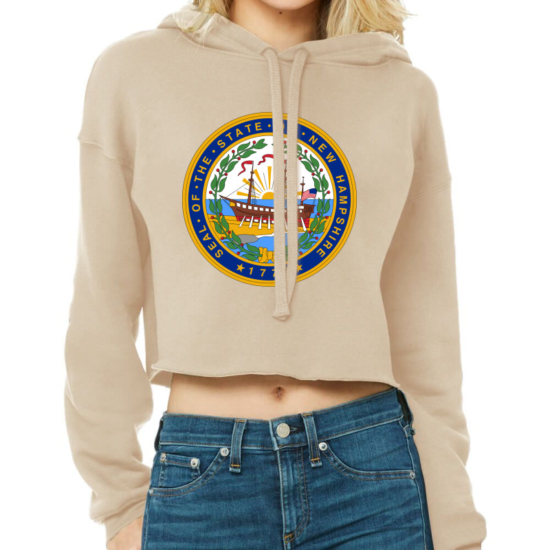 Seal Of New Hampshire Cropped Hoodie by Cielkenedy | Artistshot