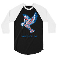 Womens Florence Oregon Native American Indian Kingfisher Bird V Neck T 3/4 Sleeve Shirt | Artistshot