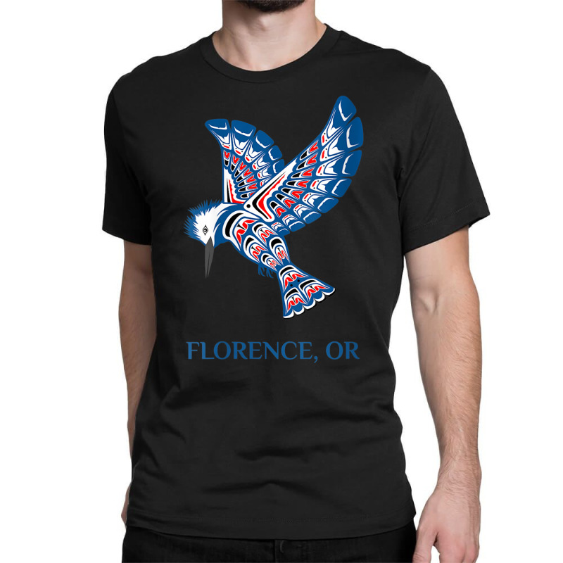 Womens Florence Oregon Native American Indian Kingfisher Bird V Neck T Classic T-shirt by cm-arts | Artistshot