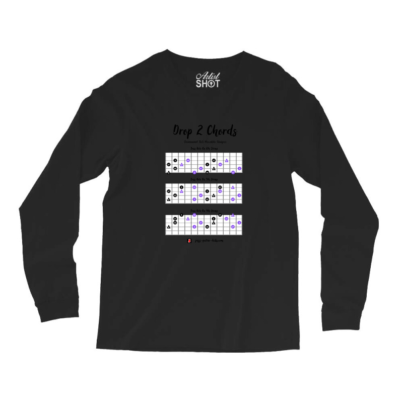 Guitar Chords Drop 2 Dominant 7 Flat Five Long Sleeve Shirts by BrandonDriskell | Artistshot